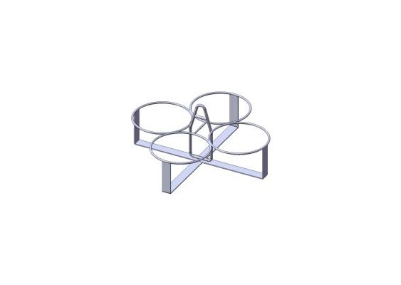 Porte Seaux - 4 emplacements - Pour Treuil - Imer - Charge Max 150KG Porte Seaux - 4 emplacements - Pour Treuil - Imer - Charge Max 150KG