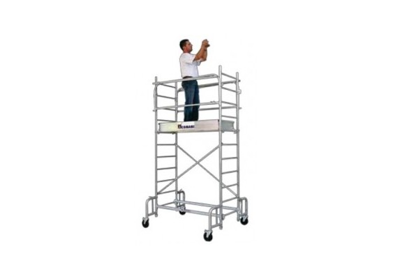 Echafaudage Roulant Acier - 0.54x1.36m - Hauteur Max 4.8m HP - Comabi - Junior 150 Echafaudage Roulant Acier - 0.54x1.36m - Hauteur Max 4.8m HP - Comabi - Junior 150