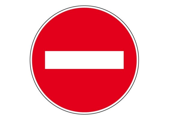 Panneau de signalisation - Sens Interdit - D650mm - Classe T1