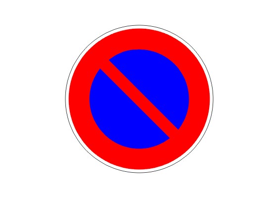 Panneau de signalisation - D650 - Interdiction de Stationnner - Classe T1 Panneau de signalisation - D650 - Interdiction de Stationnner - Classe T1