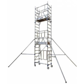 Echafaudage Roulant Alu - 0.65x2.90m - Hauteur Max 7.85m HP - Comabi - Totem 2 Box 300