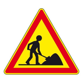 Panneau - Attention Travaux  - 1000mm -  Classe T2 - AK5