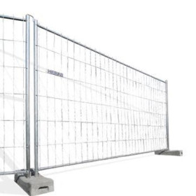 Barrière de Chantier - 2 Tubes - Longueur 3.5M - Hauteur 2M 